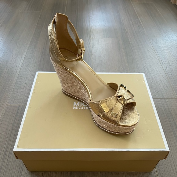 Michael Kors Ripley Metallic Wedge Sandal